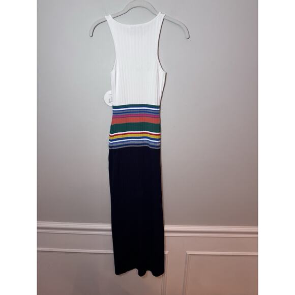 STAUD Womens Hibiscus Navy Colorblock Maxi Dress Size XS NWT $325 - Picture 4 of 14